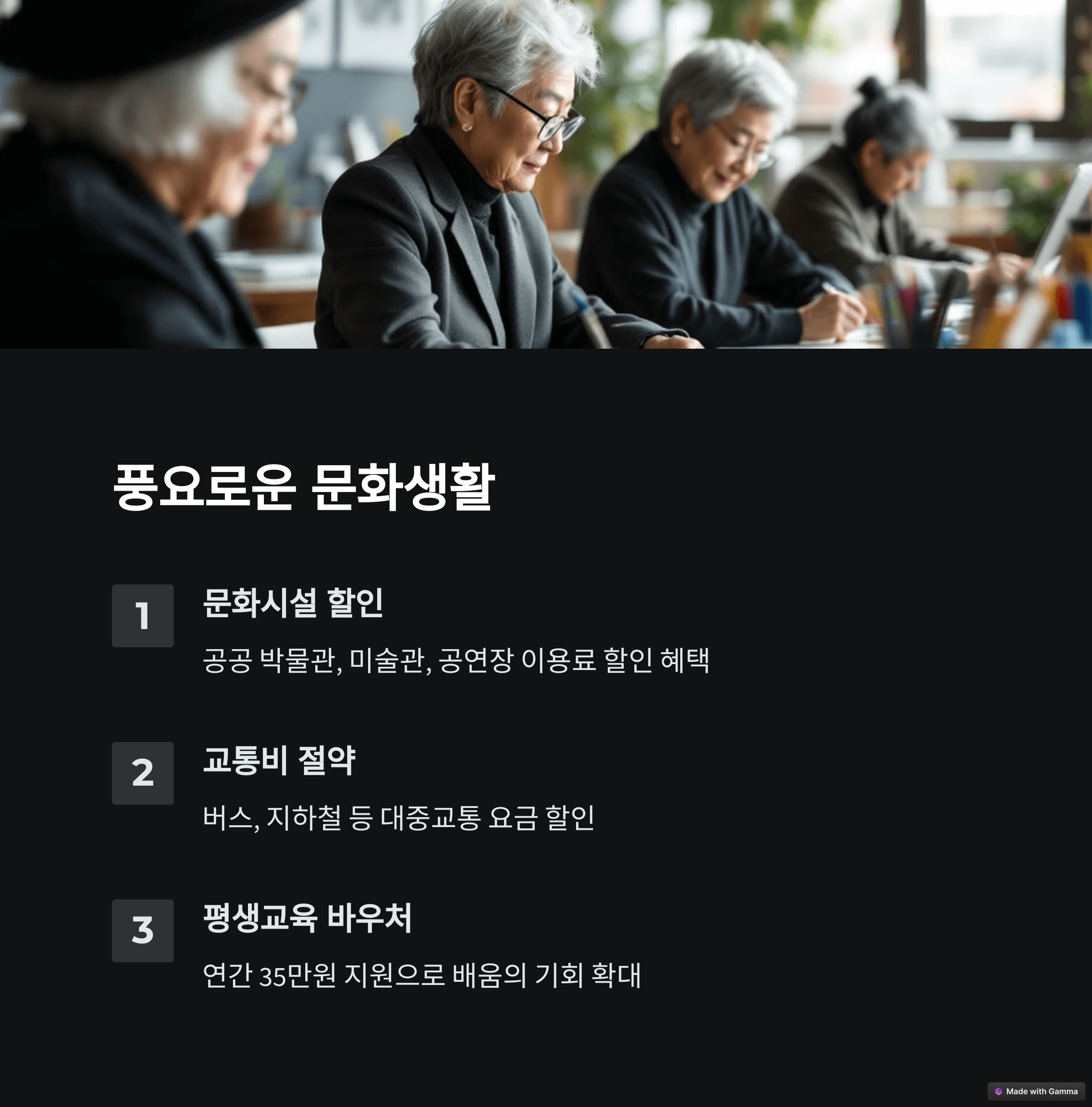 노년 어른신 맞춤형 복지 혜택
