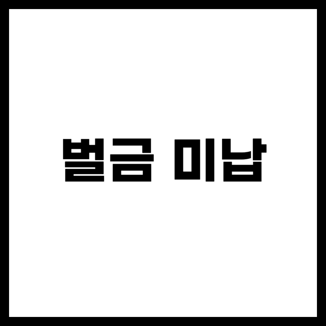벌금 미납