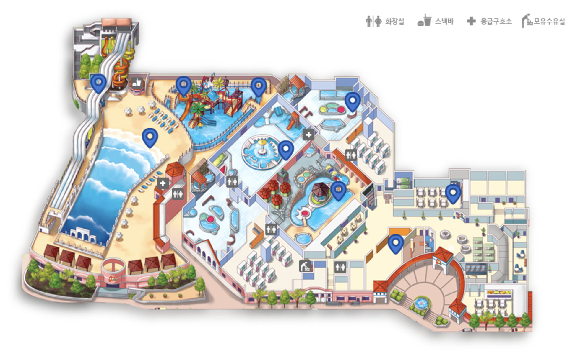 아산스파비스 종합 안내도