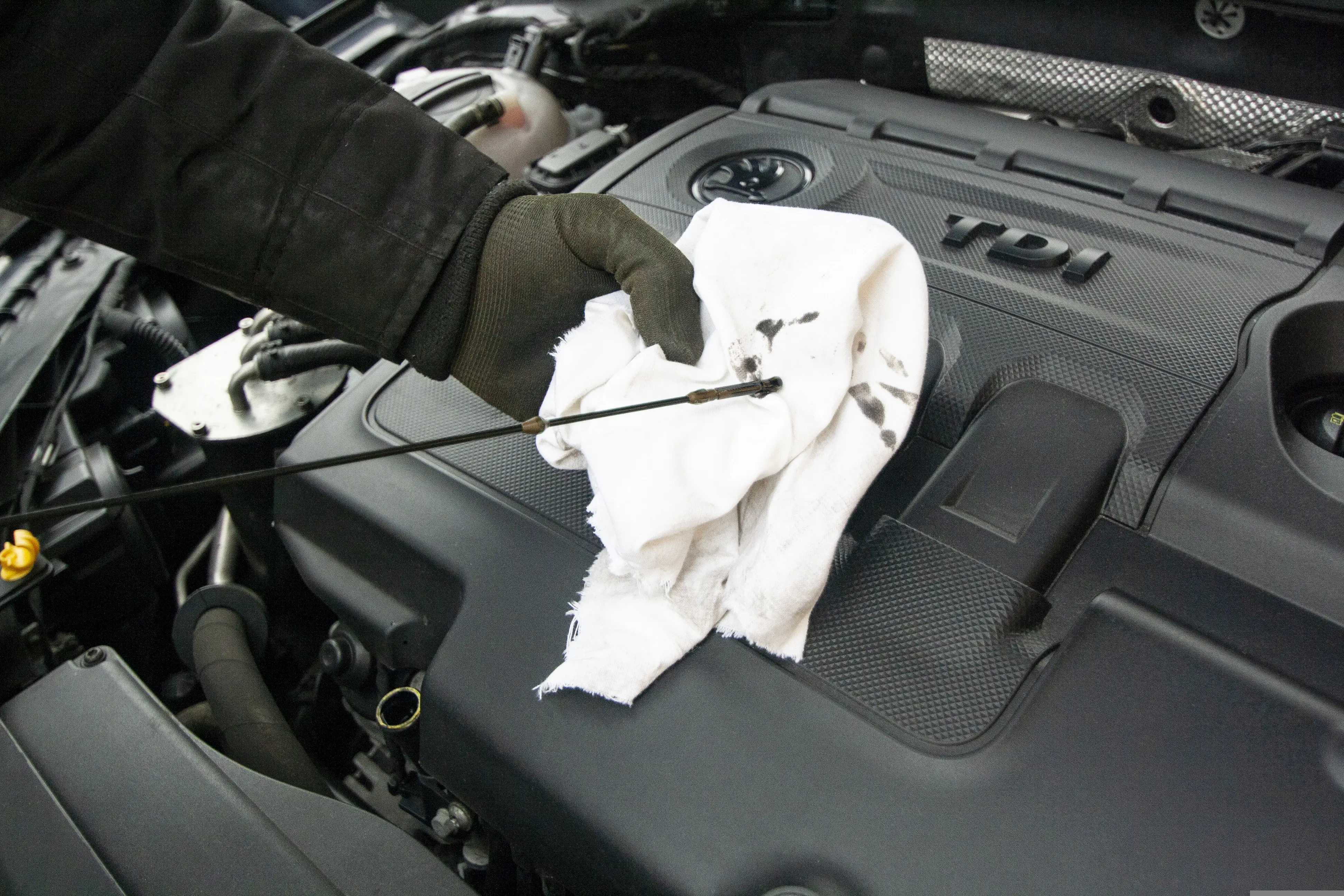 engine oil deep stick check