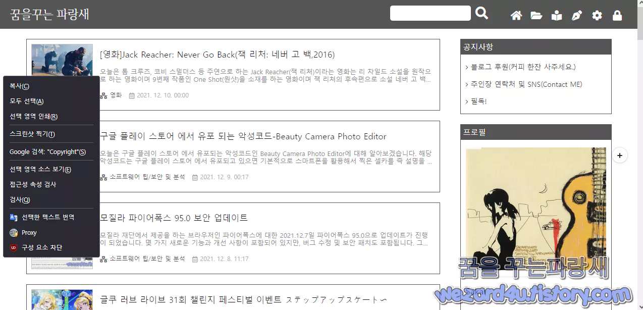 파이어폭스 스크린샷 찍기