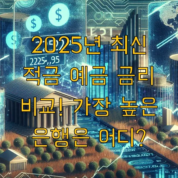 2025년 최신 적금·예금 금리 비교! 가장 높은 은행은 어디?