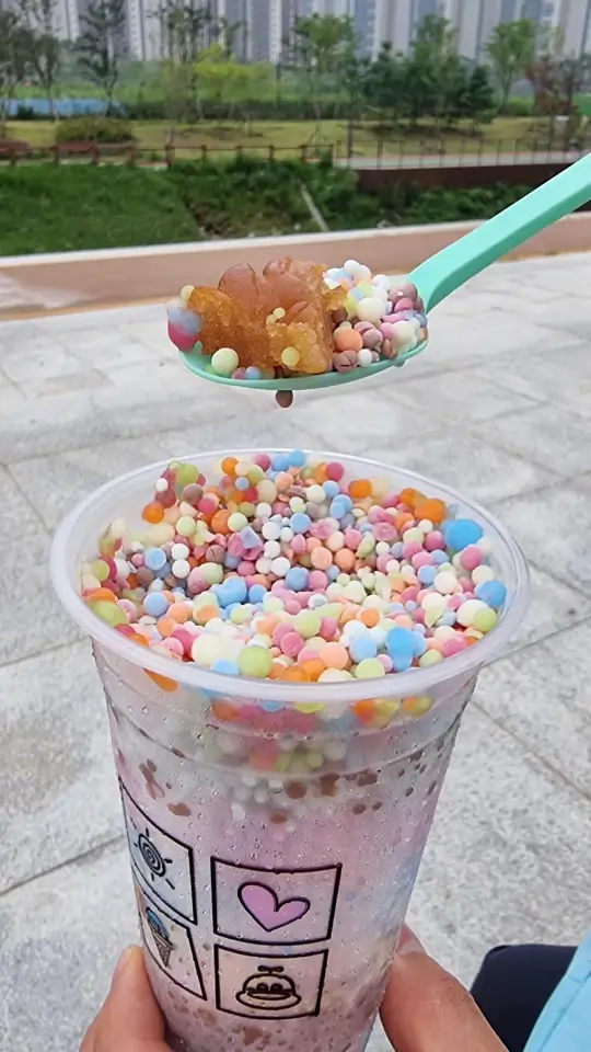 약과나 마시멜로 중 토핑 선택