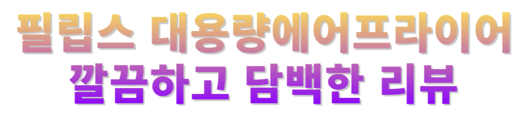 필립스 대용량 에어프라이어 사용 후기