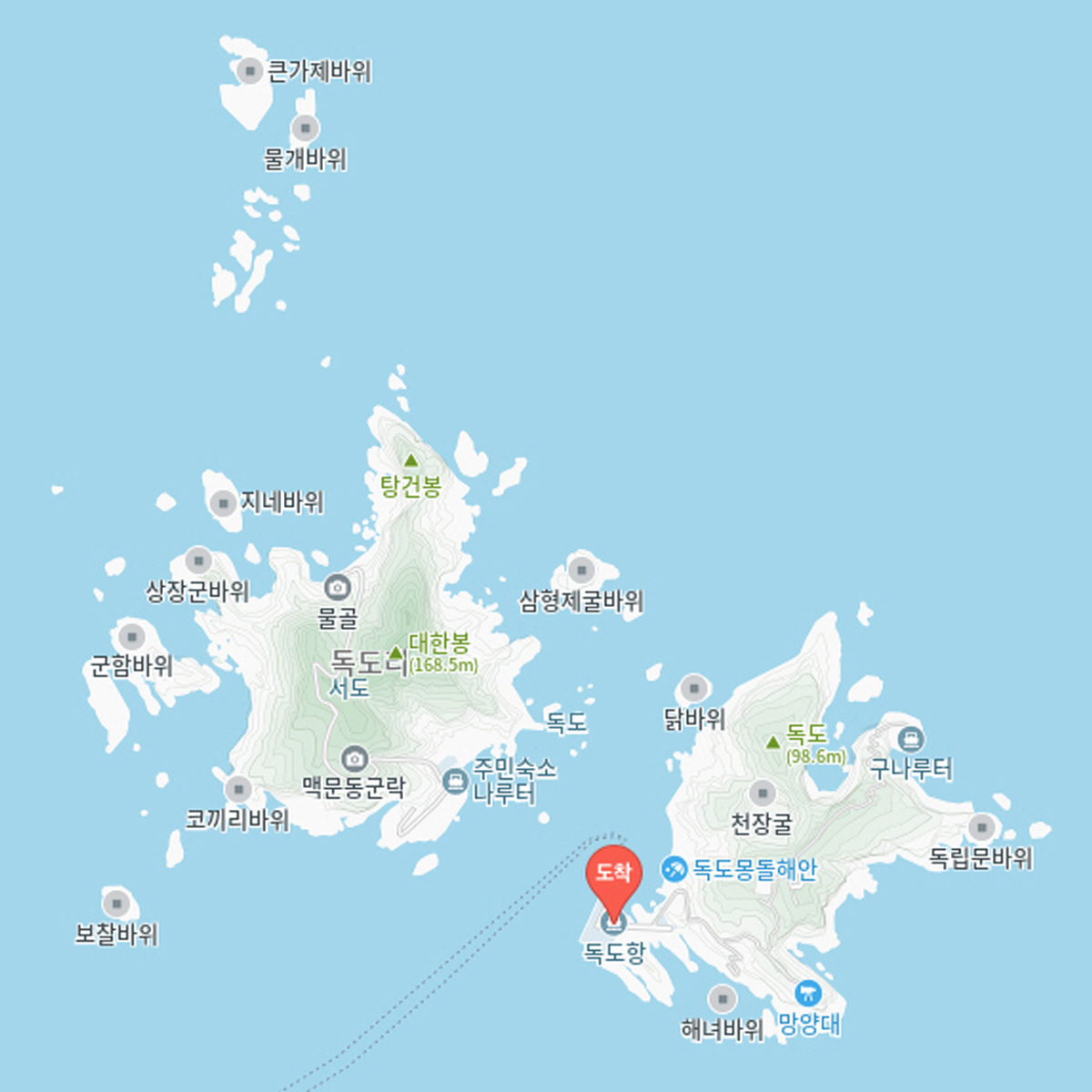 대한민국 독도 지도