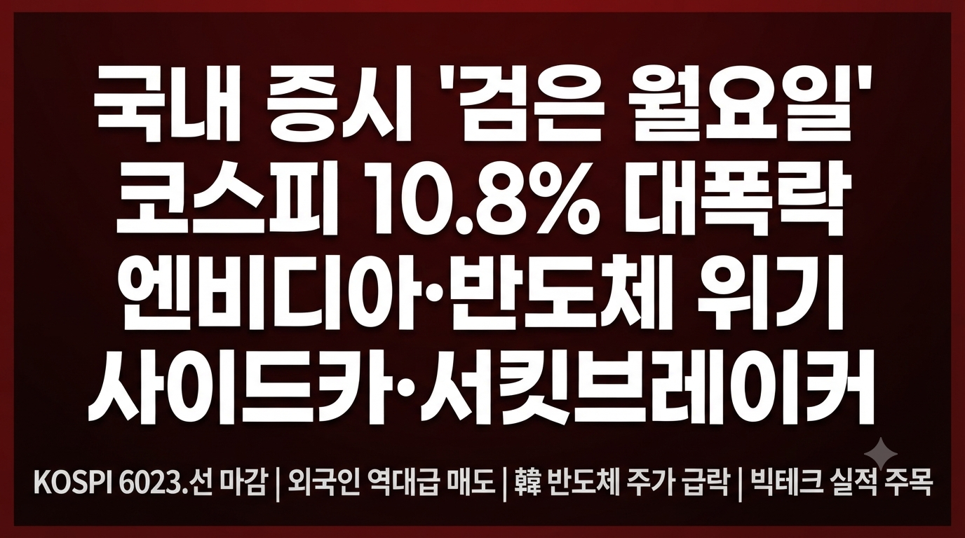 코스피 6000선 붕괴