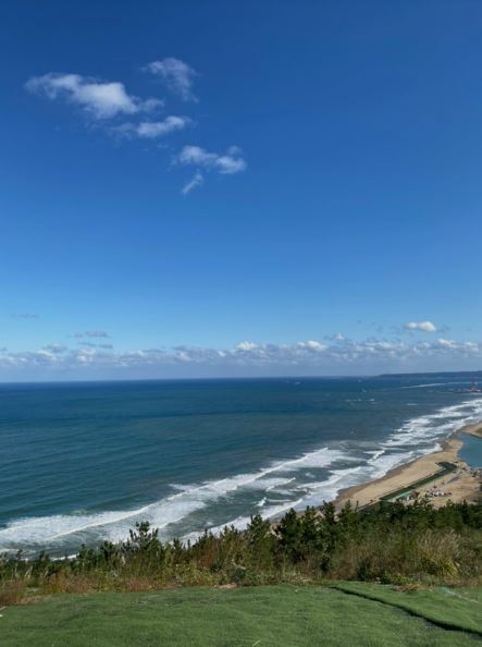 산정상의 바다 정경