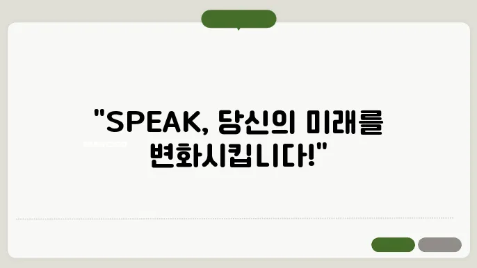 SPEAK 정보 집합