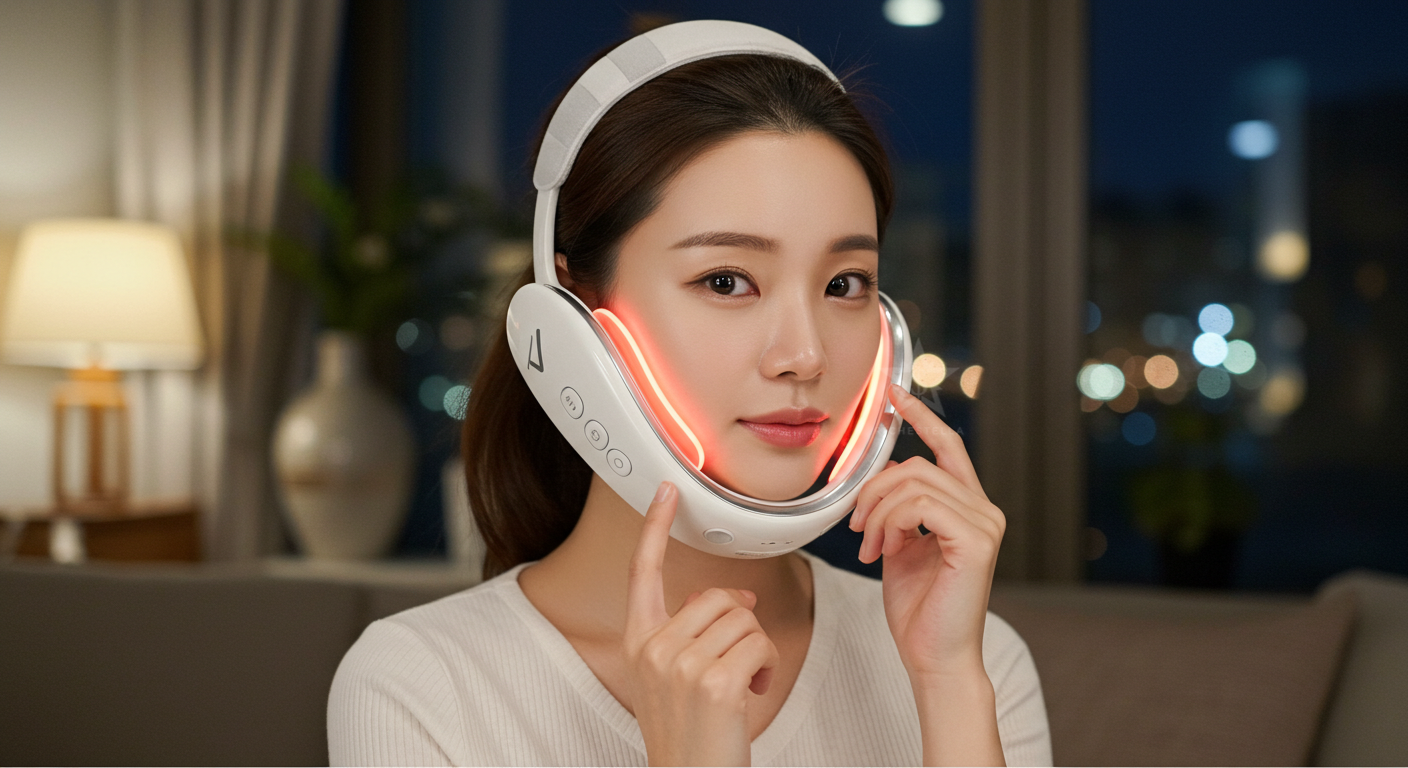 브이라인 형태의 중주파 디바이스