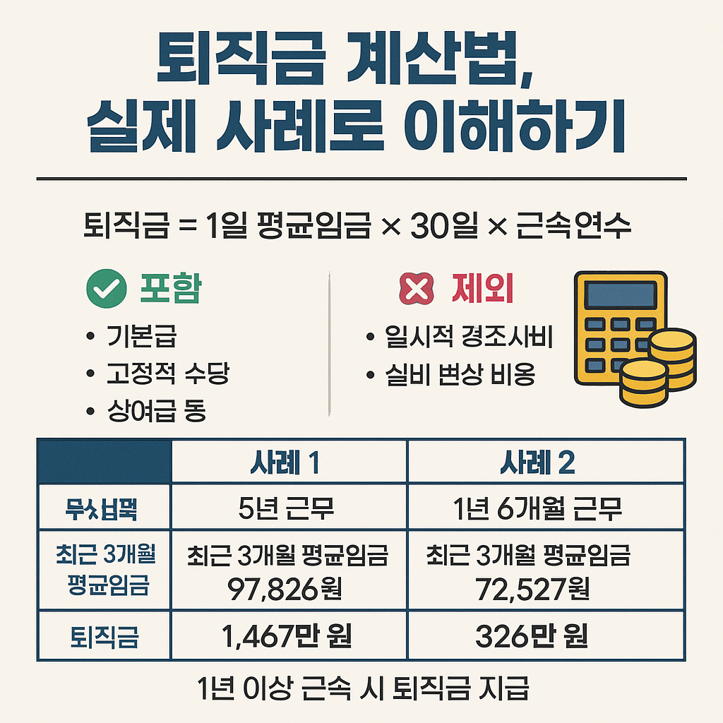퇴직금 계산법, 실제 사례로 이해하기