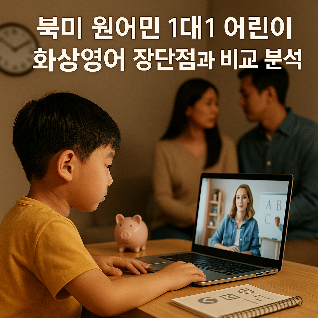 북미 원어민 1대1 어린이 화상영어 장단점과 비교 분석
