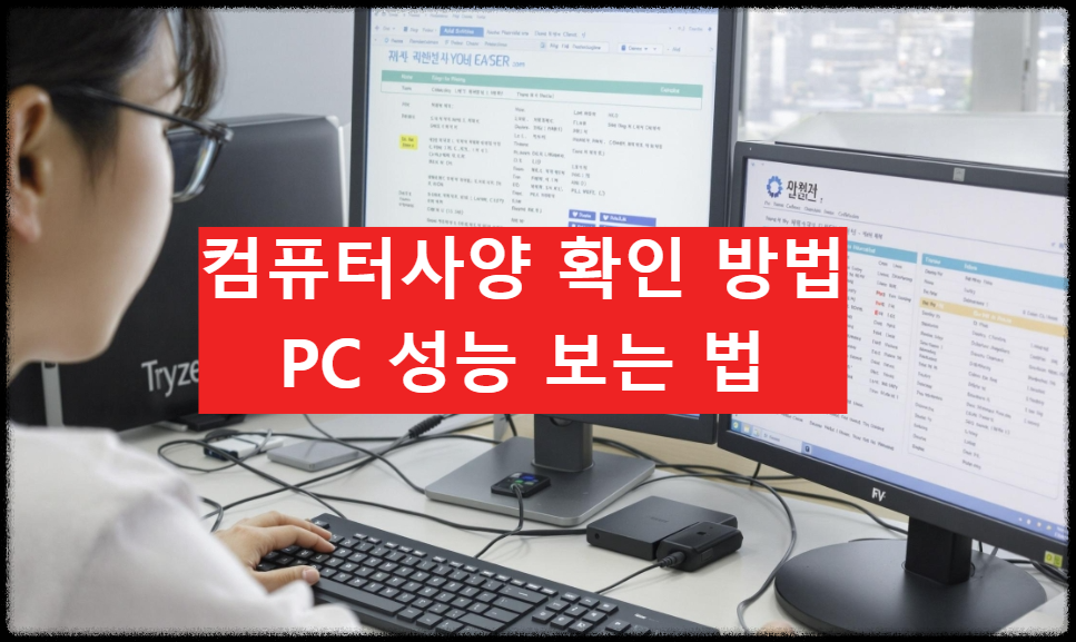 컴퓨터사양 확인 방법, PC 성능 보는법