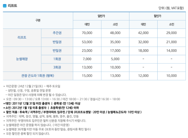 오투리조트 스키장 2425 시즌 개장! 리프트권 무료 이벤트 및 운영 정보 총정리