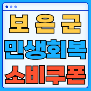 충청북도 보은군 민생회복 소비쿠폰 지원금 농어촌 인구감소지역 혜택 신청방법 신청기간 사용처