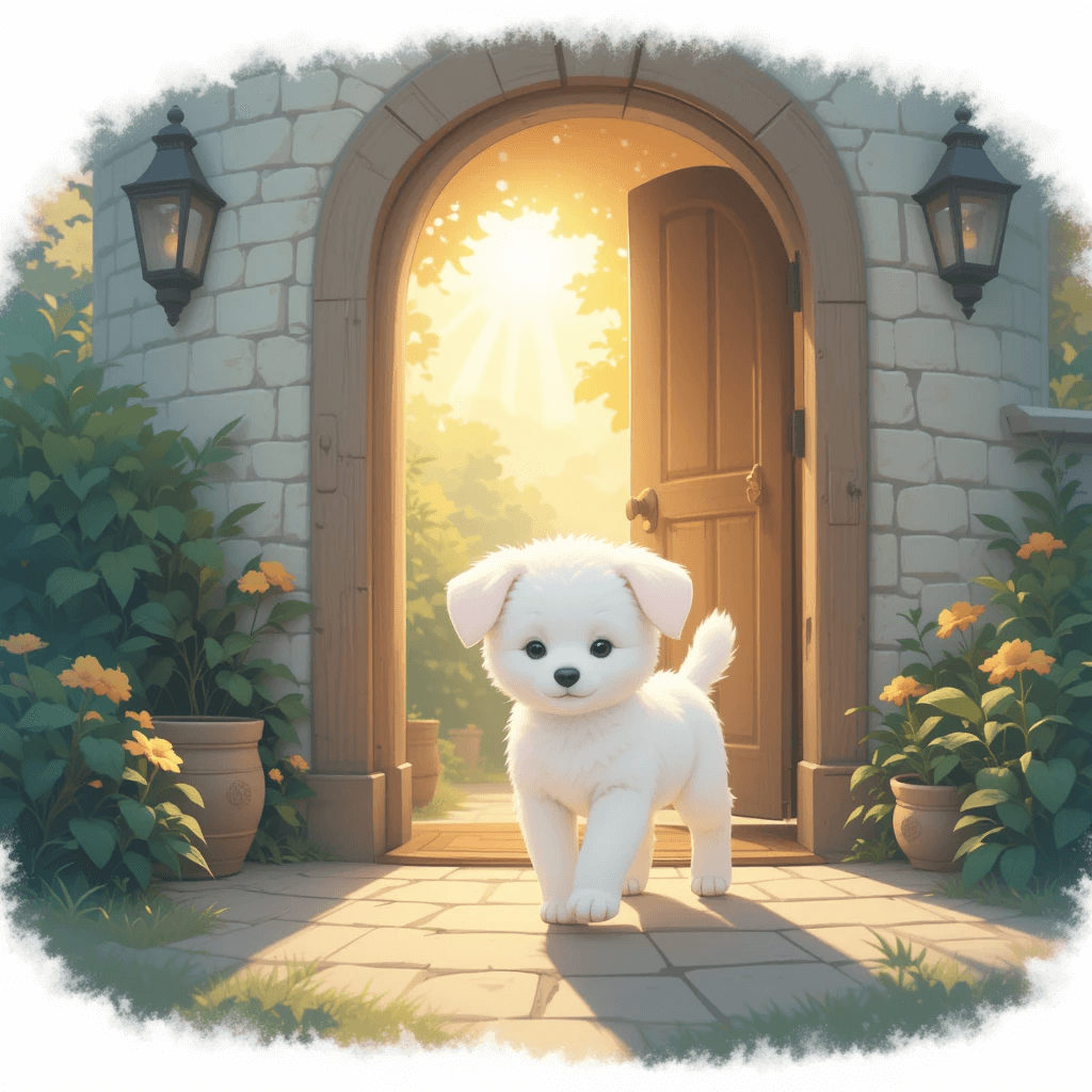 강아지가 나오는 길몽 중 흰강아지가 집으로 들어오는 꿈