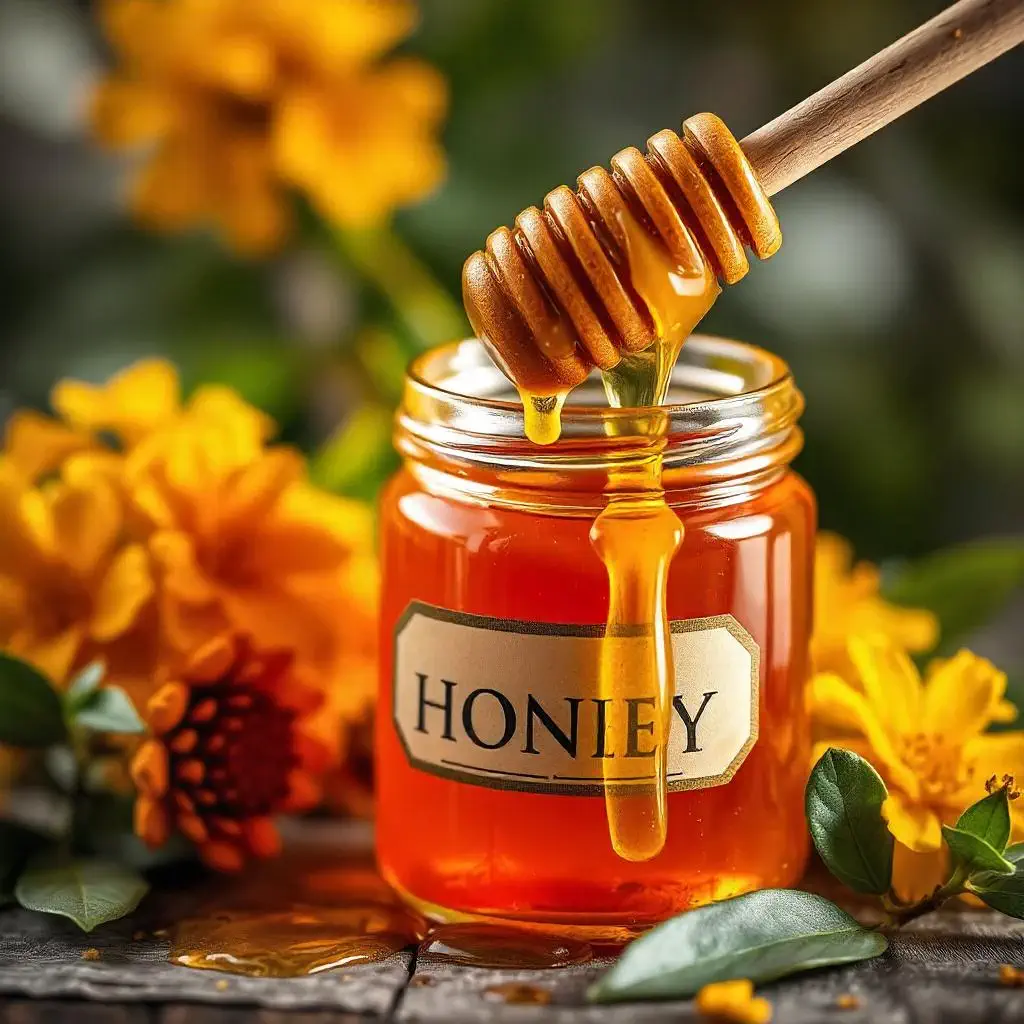 마누카 나무의 꽃에서 채취한 마누카꿀