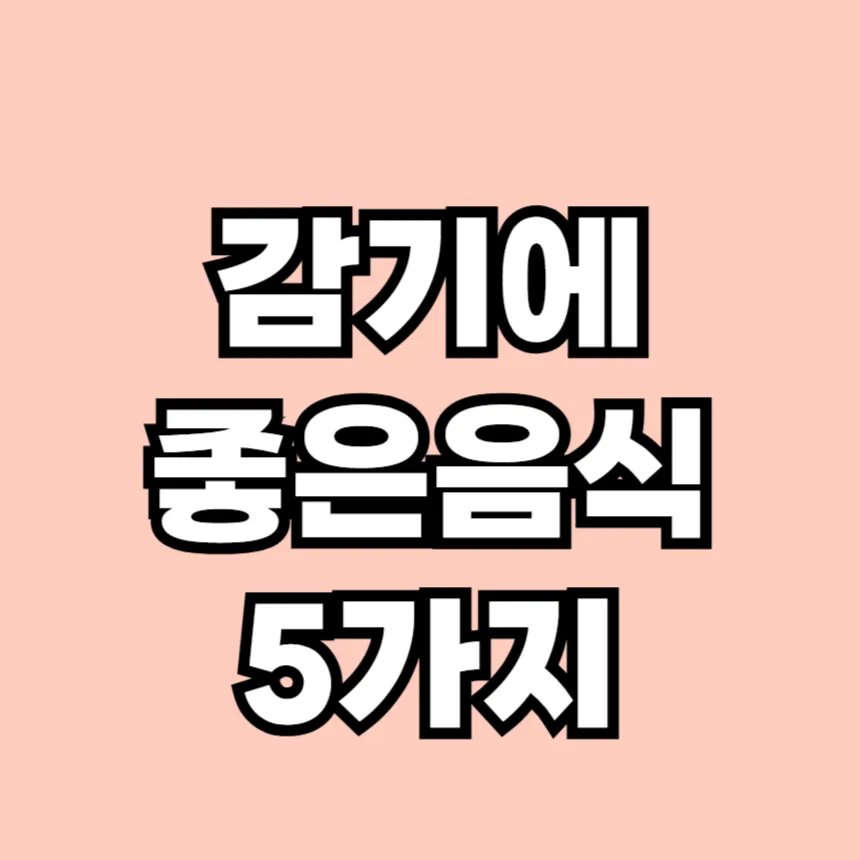 감기에 좋은 음식 5가지