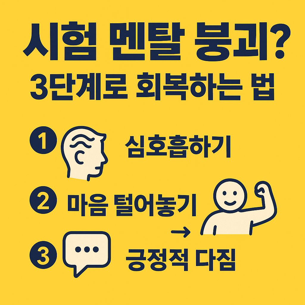 시험 멘탈 붕괴? 3단계로 즉시 복구하는 법