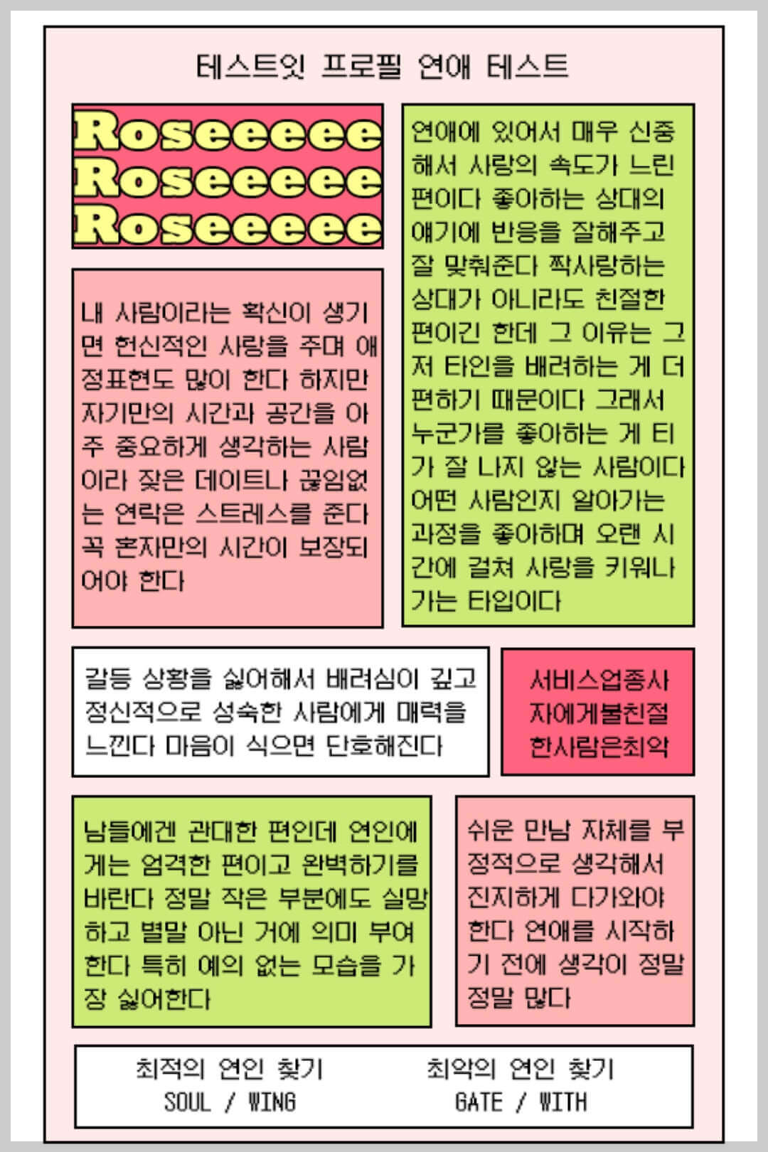 프로필 연애테스트