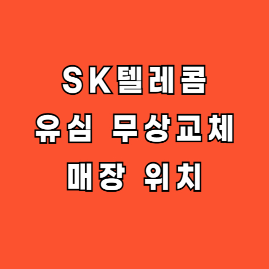 sk 유심 무상교체 T월드 매장