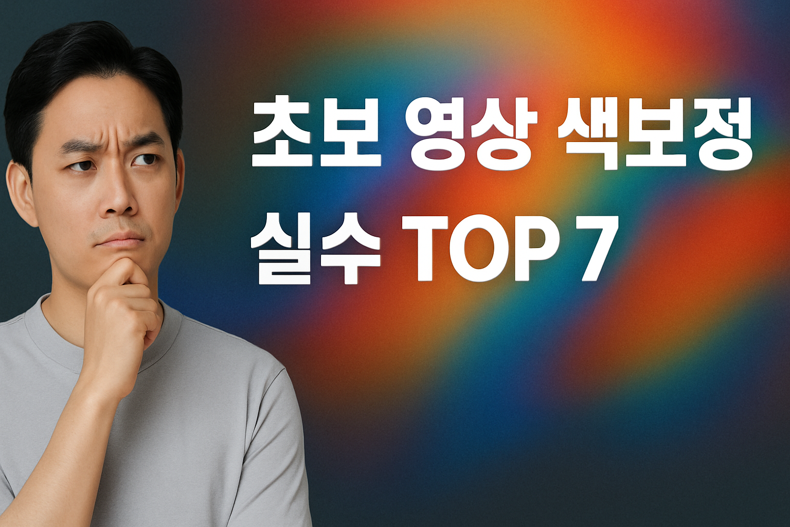 초보 영상 색보정 실수 TOP7