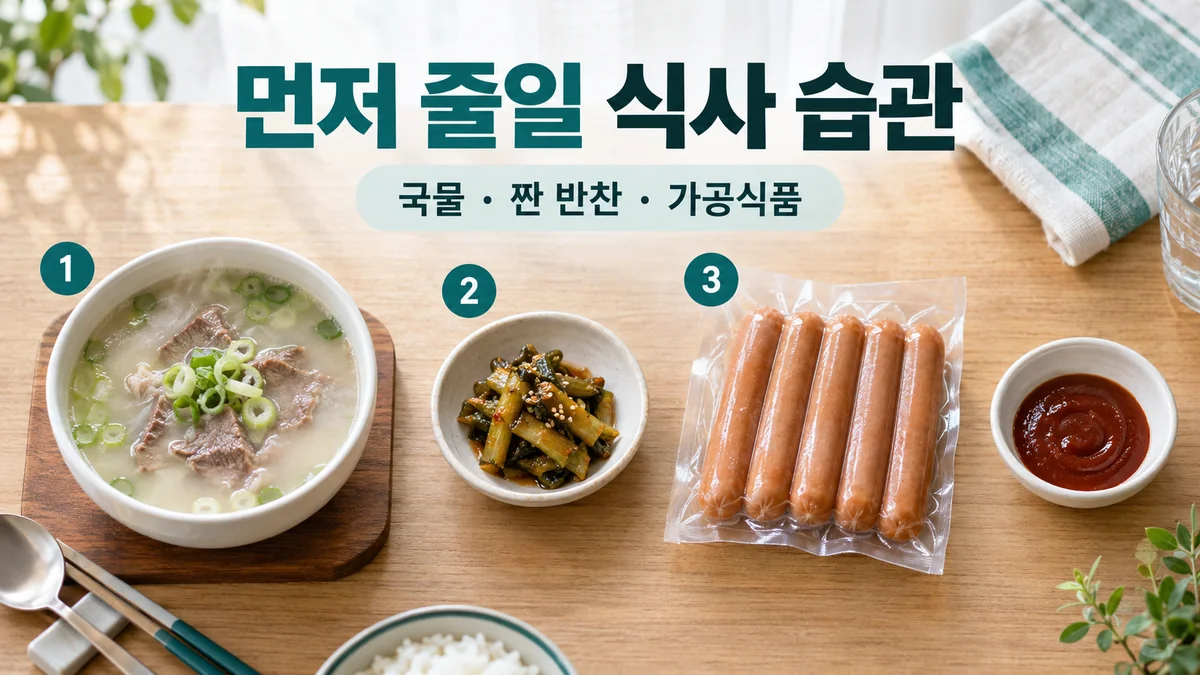 섭취 습관을 먼저 점검할 국물, 짠 반찬, 가공식품과 소스