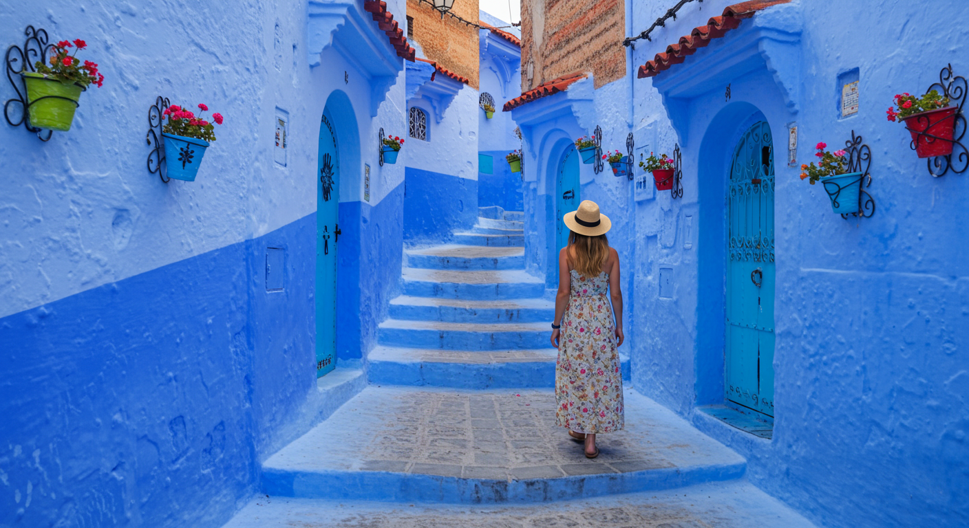 파란벽으로 뒤덮힌 블루시티