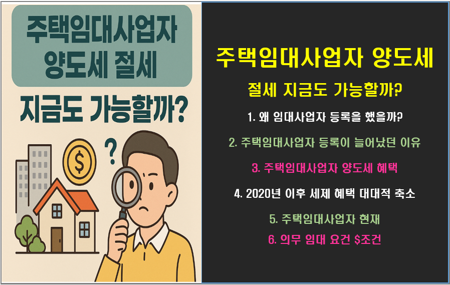 주택임대사업자 양도세 절세 지금도 가능할까?