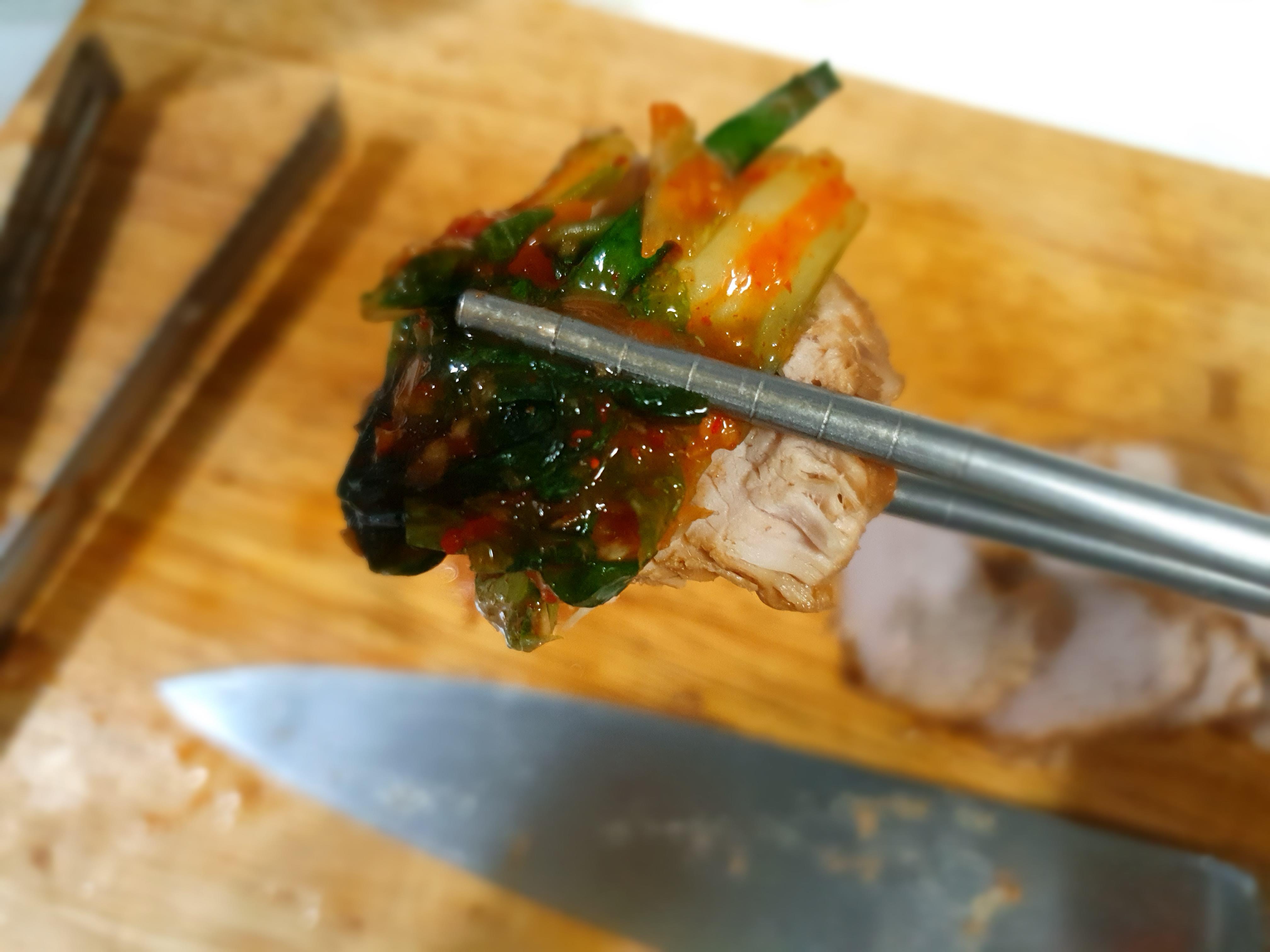 보쌈과 겉절이의 환상의 궁합