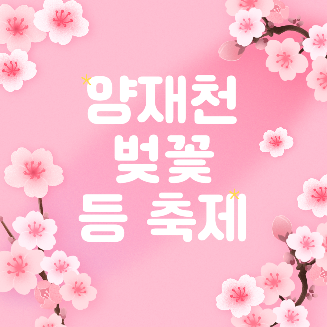 2025 양재천 벚꽃 등 燈 축제 일정과 맛집 리스트