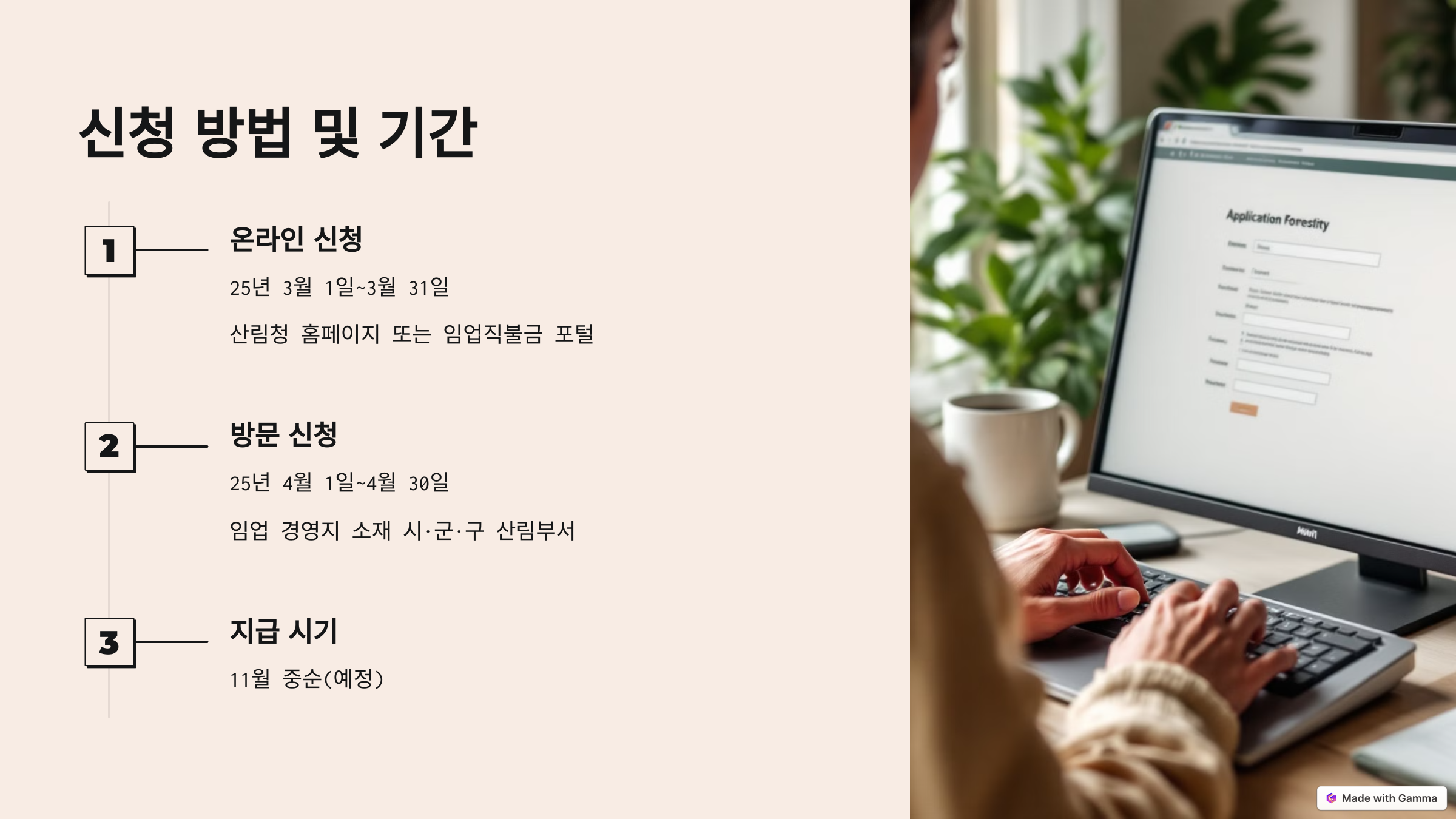 신청 방법 및 서류