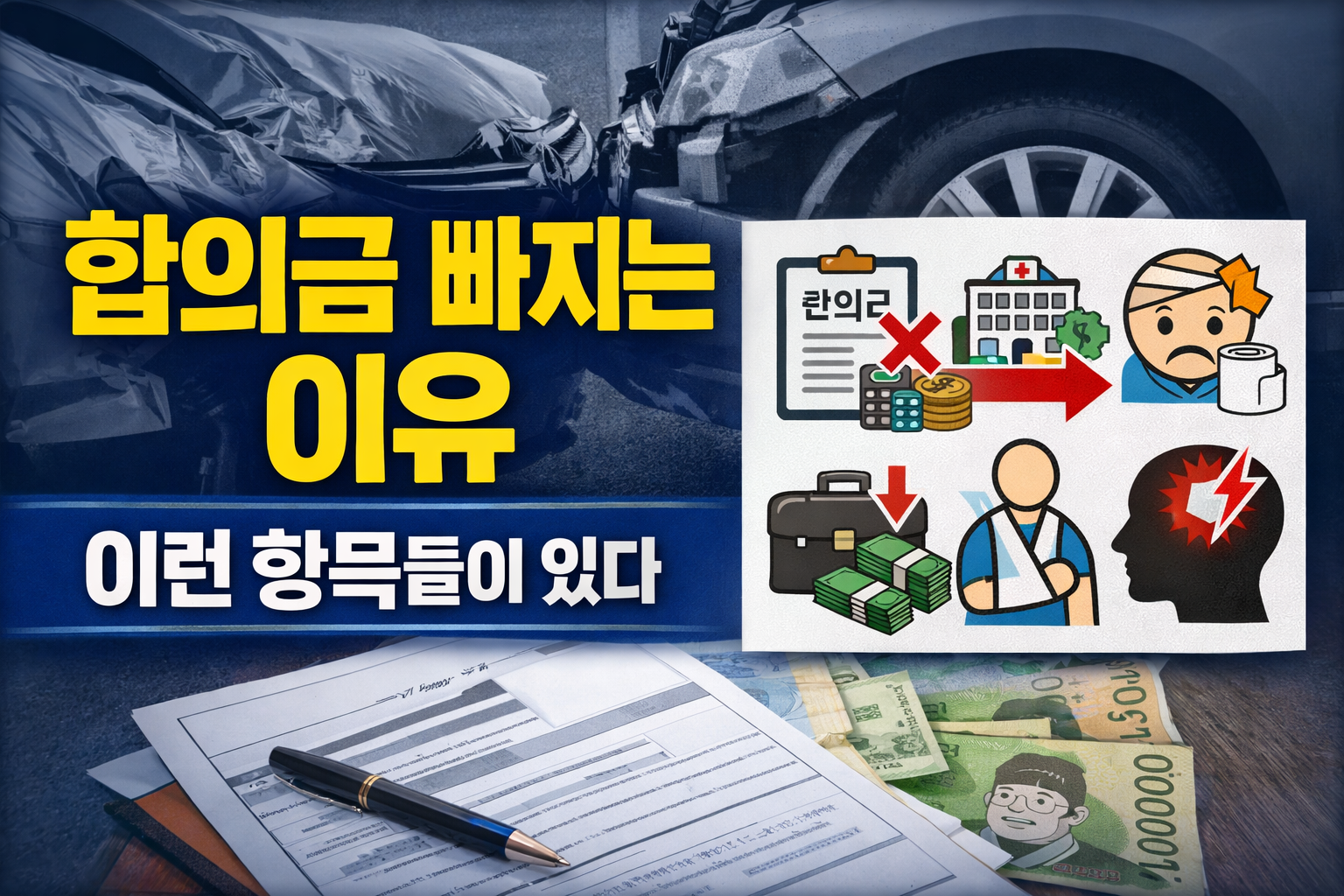 합의금 계산시 누락 부분 주의하기