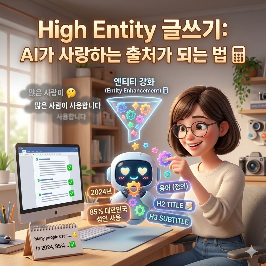High Entity 글쓰기: AI가 사랑하는 출처가 되는 법