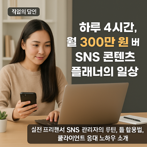 하루 4시간, 월 300만 원 버는 SNS 콘텐츠 플래너의 일상
