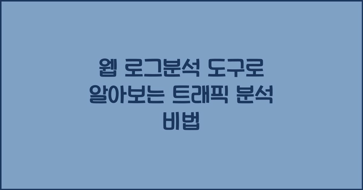 웹 로그분석 도구
