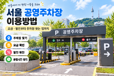서울 공영주차장 이용방법, 요금&middot;할인부터 주차장 찾는 법까지