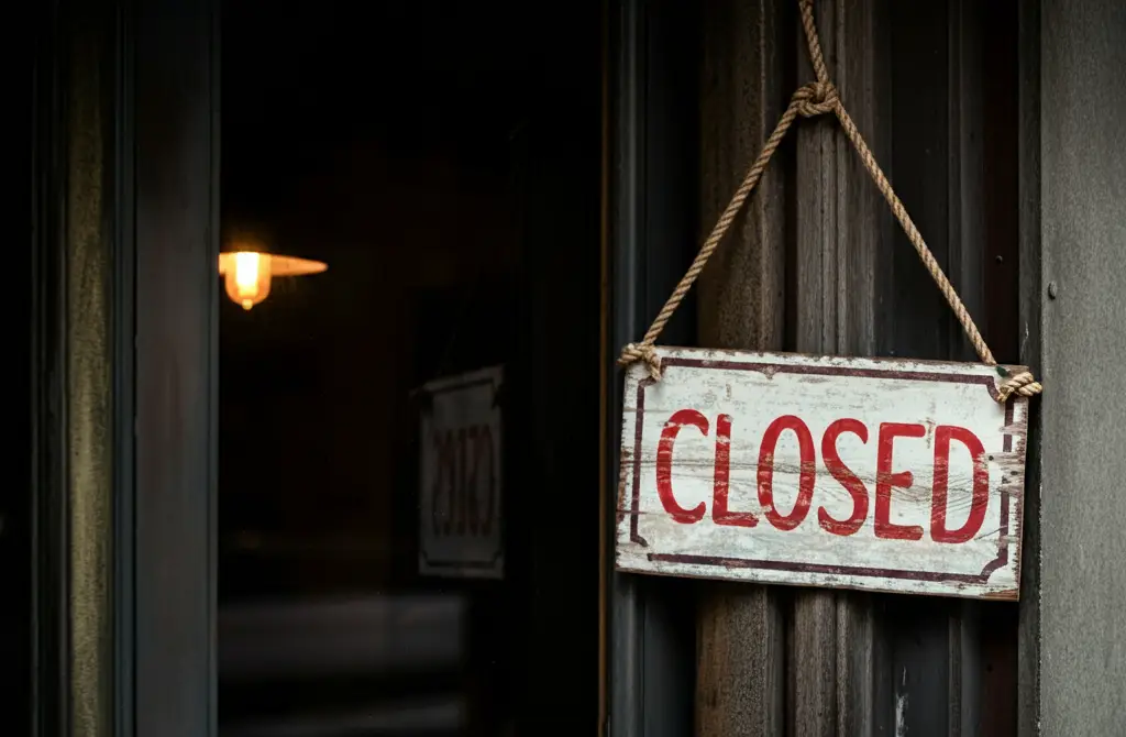 영업이 종료된 매장