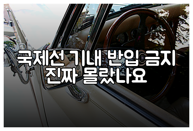 국제선 기내 반입 금지 진짜 몰랐나요