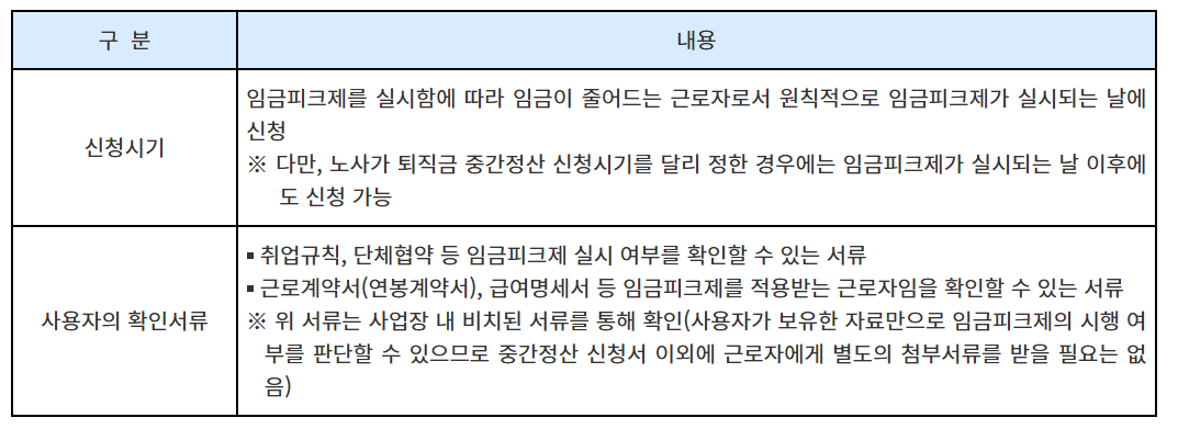 퇴직금 중간정산 사유 및 필요서류