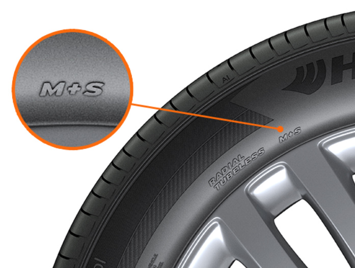 알트태그-사계절 타이어 M+S 표시