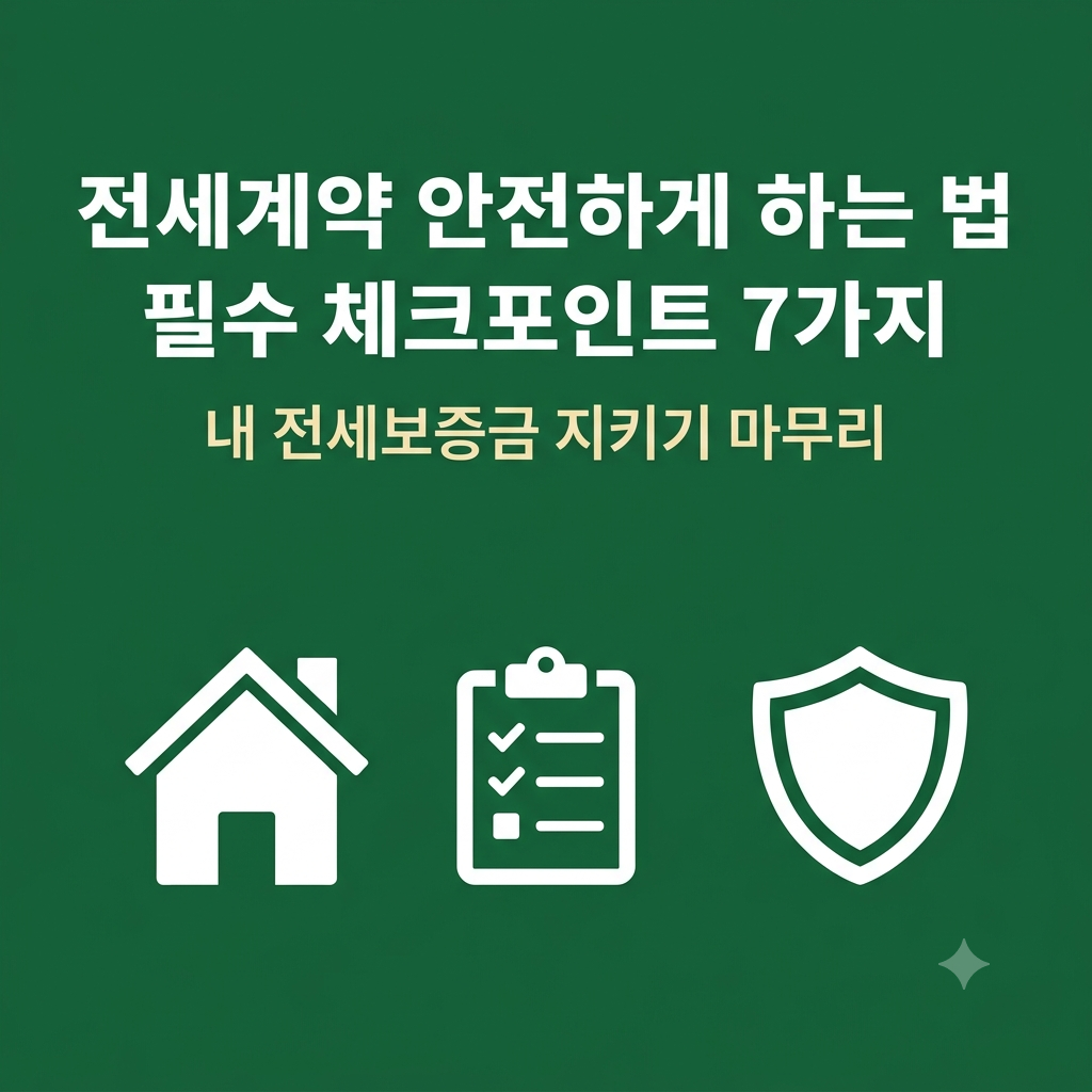 전세계약 안전하게 하는 필수 체크리스트7