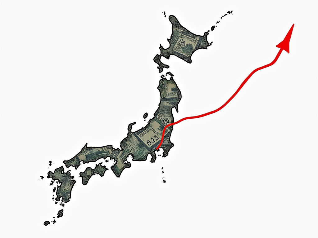 일본지도와 엔이 비싸지는 그래프롤 표현합니다.