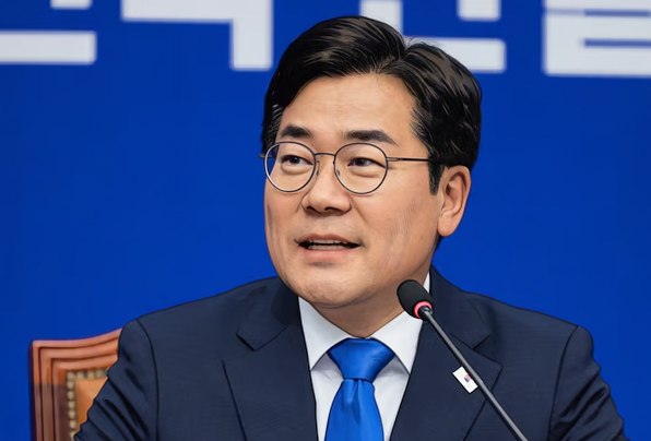 2025.6.23 당시 박찬대 더불어민주당 대표 직무대행 겸 원내대표가 13일 오전 서울 여의도 국회에서 열린 최고위원회의에서 발언을 하고 있다(일러스트)