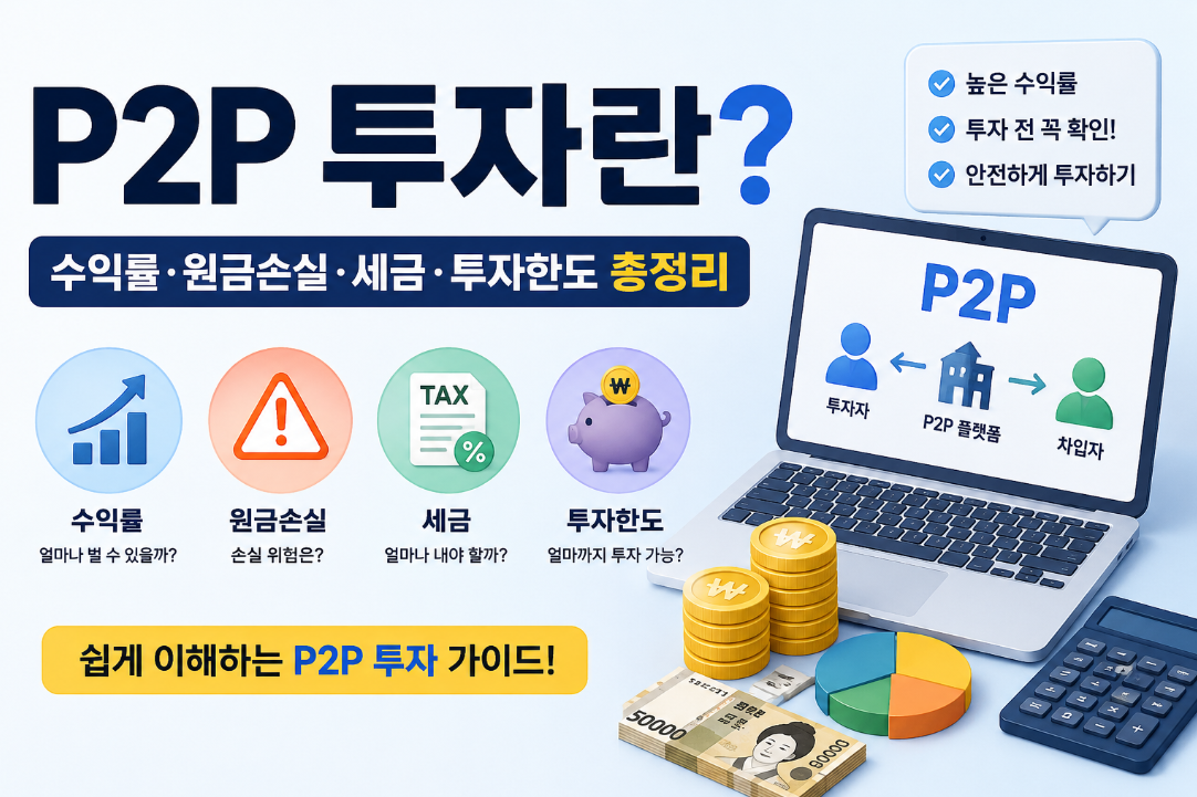 P2P 투자란?｜수익률&middot;원금손실&middot;세금&middot;투자한도 총정리