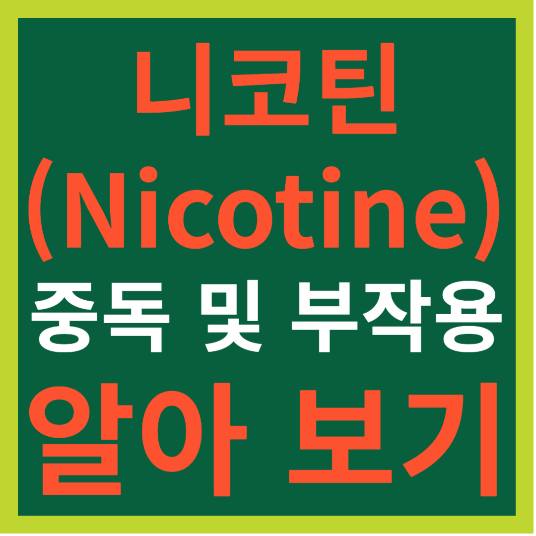 니코틴(Nicotine) 중독 및 부작용 알아 보기