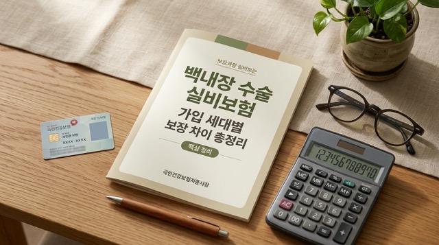 백내장 수술 실비보험, 가입 세대별 보장 차이 총정리 핵심 정리