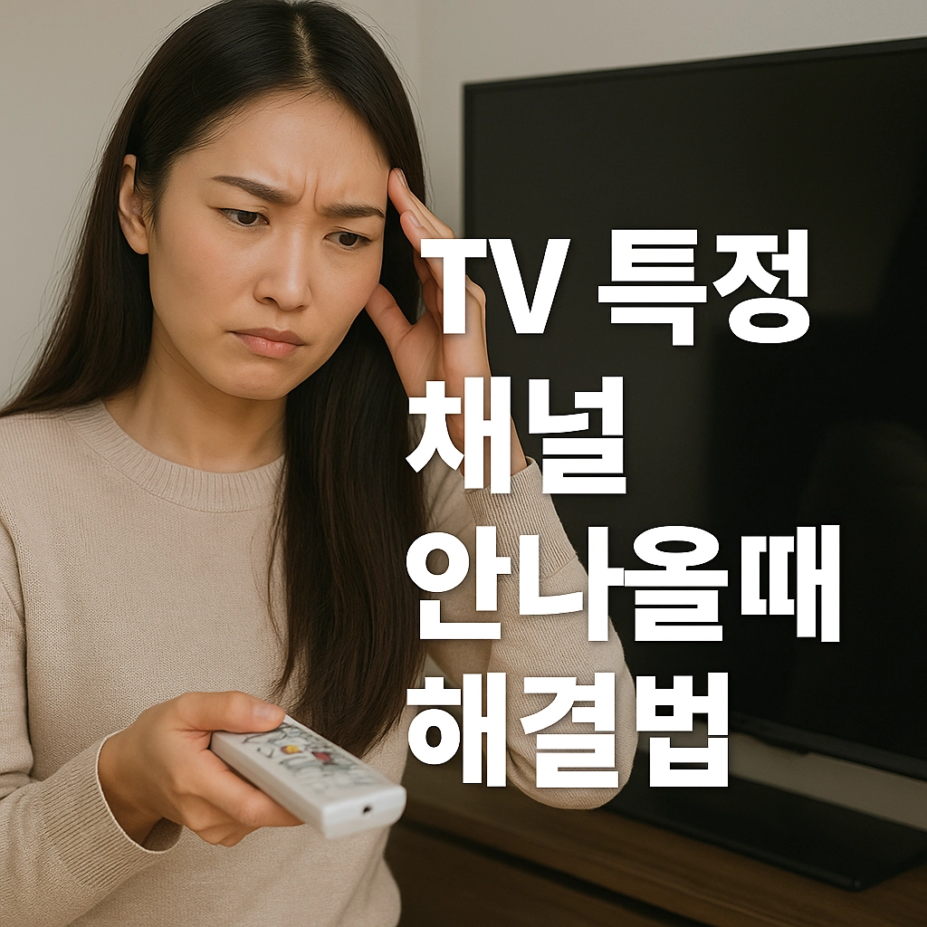 TV 특정 채널 안나올 때 해결법