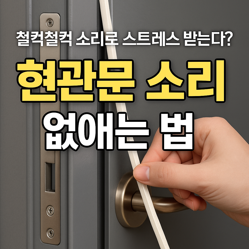 현관문 소리 없애는 법, 방음.진동까지 잡는 생활 꿀팁