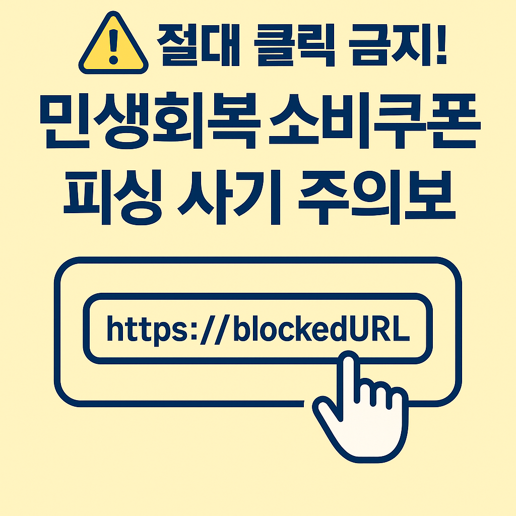 민생회복 소비쿠폰 피싱 사기