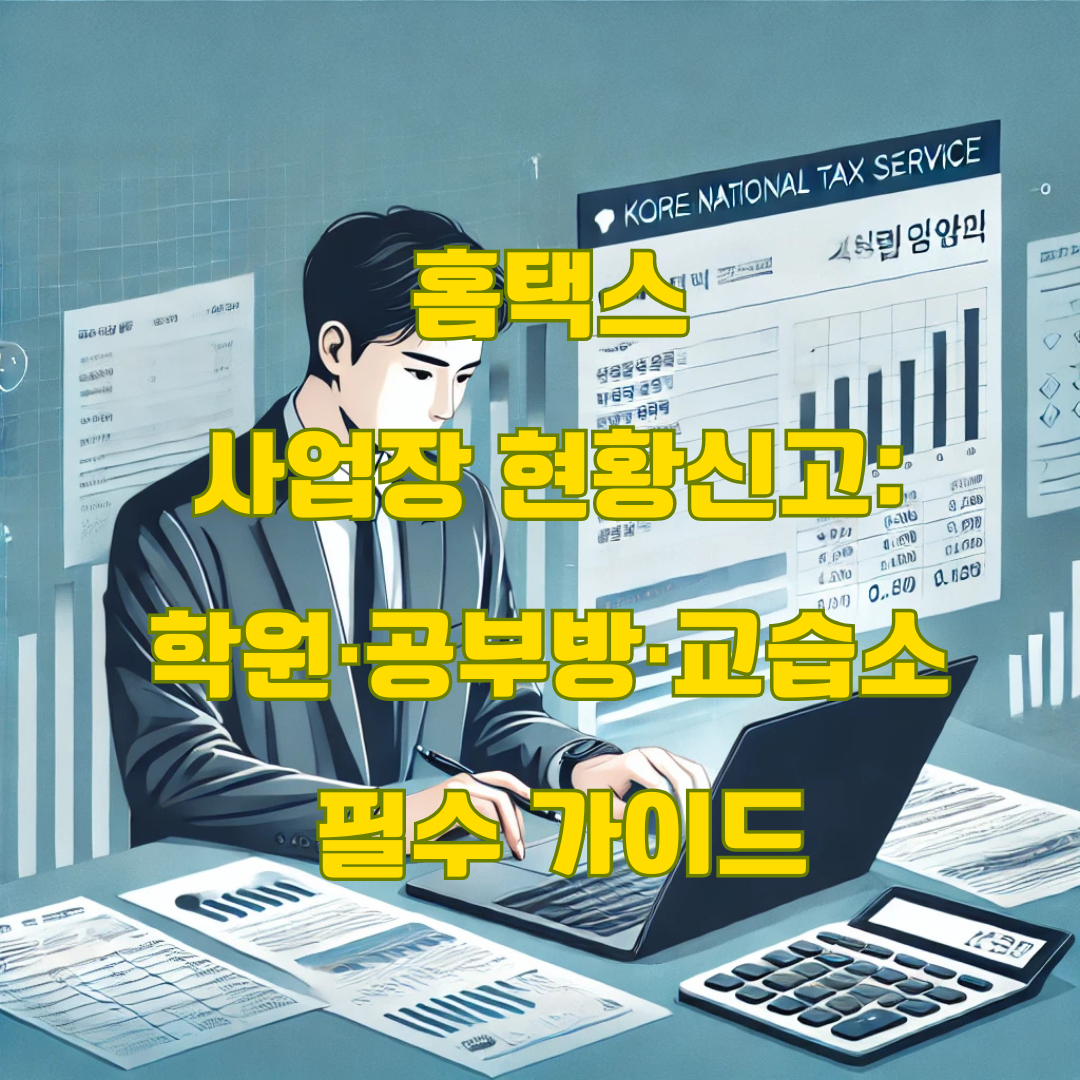 사업장 현황 신고 방법: 학원, 공부방, 교습소, 개인과외 업종을 위한 필수 가이드